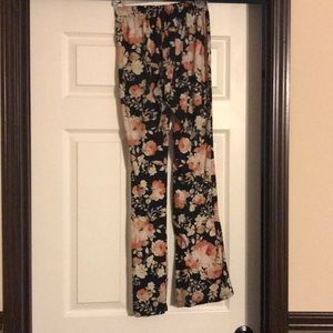 Floral Print Stretch Pants